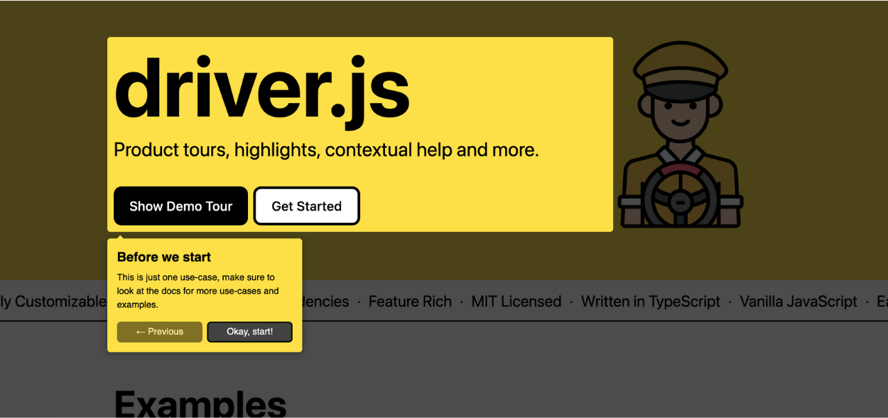 Driver.js: User Guided Tours